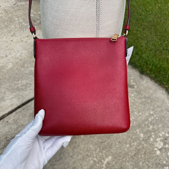 Coach CE871 Crossgrain Mini Rowan File Crossbody 1941 Red NWT - Picture 2 of 15